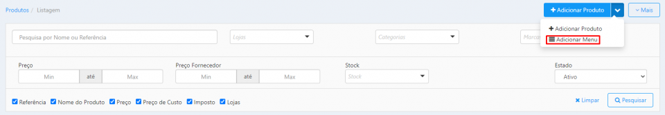 Criar Menu no Backoffice - Passo 1