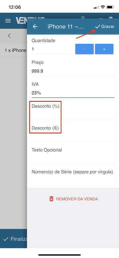 Aplicar Descontos Items - App