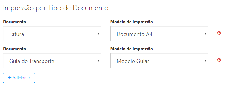 Associar Documento a Modelo de Impressão