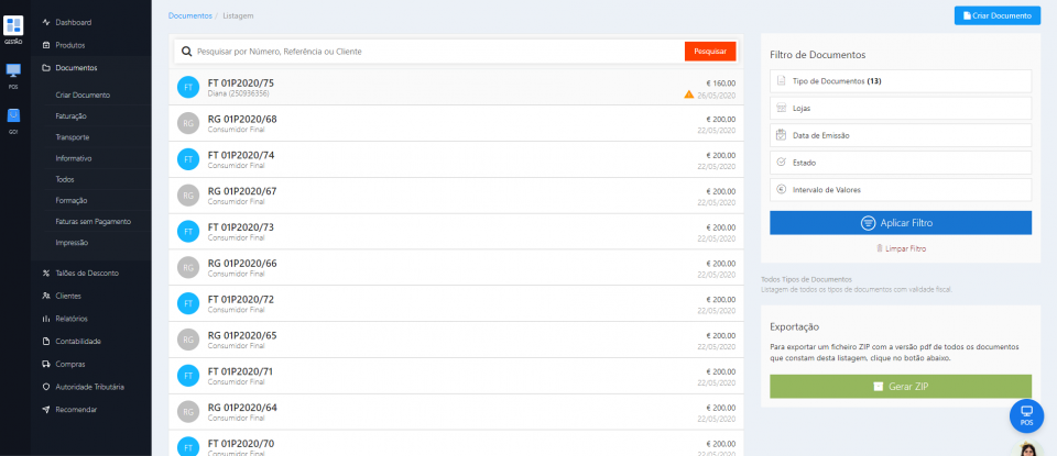 Backoffice - Faturação
