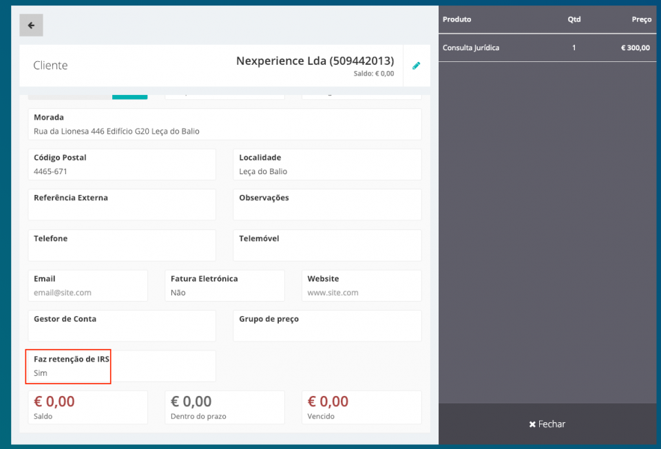 Retenção na Fonte (IRS) - 3º Passo